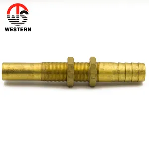 Chinese Factory Barbed Hose Fitting Copper Brass Hex Nipple