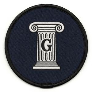 Parche Bordado Termoadhesivo de Estrella y Compás de Regalia Masónica, Insignia de Círculo Negro para Ropa, Trajes, Chaquetas, Uniformes y Equipamiento de Masón - Product Image 5