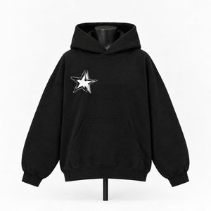 Sweat à capuche unisexe surdimensionné en molleton 100% coton épais 500 GSM de haute qualité avec logo personnalisé et poche - Product Image 1