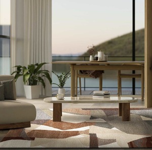 Hand Tufted Abstract Wool <b>Rug</b> | Modern Geometric Area Carpet | Contemporary Artistic Living Room Bedroom Home Decor Medium <b>Rug</b> - Product Image 2