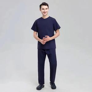 Ensemble unisexe de blouse et pantalon de travail médical en tissu tricoté Spandex/Polyester, détecteur d'aiguilles, lavable, uniformes médicaux - Product Image 3
