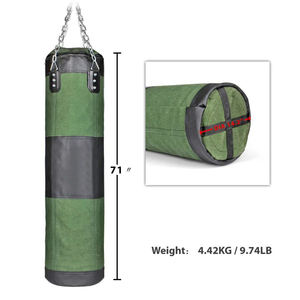 Saco de Boxeo de Cuero Resistente de Alta Calidad con Relleno Personalizable para Entrenamiento de MMA y Kickboxing - Servicio OEM - Product Image 2