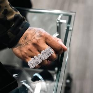 925 Silver Custom Letter Double <b>Finger</b> <b>Ring</b> Iced Out Moissanite Trendy for Certified Luxury Fine Jewelry - Product Image 5