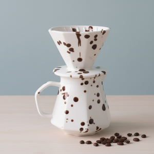 Juego de cafetera y gotero de café de porcelana duradera de calidad premium multiusos 3460993SETS-0.5 para amantes del café - Product Image 4