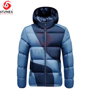 Chaqueta Acolchada Ligera con Capucha para Hombre, Resistente al Viento y al Agua, Abrigo de Invierno Acolchado, Cierre Completo, Informal, para Exteriores, Cálida y Aislada, 100% - Product Image 1
