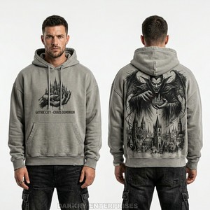 Sudadera con Capucha Extra Grande Color Borgoña Personalizada para Hombre, Sudadera Gruesa de Felpa con Estampado Gráfico Sanguis Nobilis, Sudadera Vintage Morada Estilo Urbano - Product Image 2