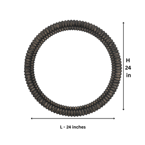 กรอบกระจกติดผนังไม้สังเคราะห์ทรงโค้ง สำหรับตกแต่งห้องนั่งเล่น ทางเข้าบ้าน ห้องนอน ห้องน้ำ ติดตั้งเหนืออ่างล้างหน้า สีดำ - Product Image 6