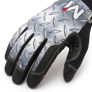Factory Price Custom Mechanic <b>Gloves</b> Anti Slip Touchscreen <b>Moisture</b>-Wicking Polyester Padded Palm Multi-Purpose Automotive - Product Image 2