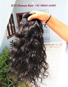 Extensiones de cabello humano indio Natural 100%, estilo de onda Natural de un solo donante, sin productos químicos ni enredos, producto March Expo - Product Image 3