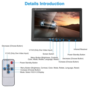Sistema di telecamere di Backup impermeabile IP67 da 7 pollici visione notturna 1 pezzo furgone SUV bagagliaio retromarcia veicolo parcheggio posteriore - Product Image 3