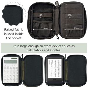 Bolsa de equipo y cámara digital portátil japonesa de gran tamaño con cremallera para Kindles Cable auriculares y almacenamiento de papelería - Product Image 2