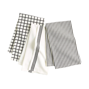Serviette de cuisine en coton tissé à motifs géométriques, rectangulaire, lavable en machine - Product Image 4