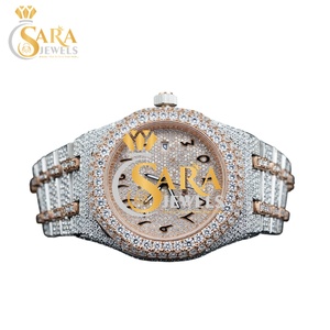 Reloj de Lujo con Incrustaciones de Diamantes Mossiante, Esfera Dorada Rosa, Calidad de Exportación, Ideal para Regalos, Ocasiones y Fiestas, Disponible para la Venta - Product Image 4