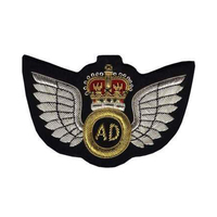 Écusson brodé RAF en forme d'ailes, à coudre, badge uniforme en tissu, forme irrégulière personnalisée, applique tactique pour vêtement