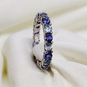 Natural Tanzanite Blue Topaz <b>Ring</b> Handmade Gemstone Jewelry For Women November December Birthstone Statement <b>Ring</b> - Product Image 1