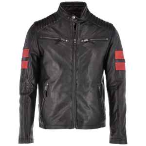La Mejor Chaqueta de Cuero para Hombre, Estilo Motociclista, Corte Ajustado, Chaqueta de Cuero Personalizada con Cuello Alto, Chaqueta de Cuero PU para Hombre - Product Image 1