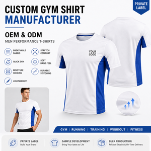 T-shirt d'entraînement personnalisé en gros pour hommes avec logo, panneaux en maille respirante, idéal pour la gym, le CrossFit et les entraînements en extérieur - Product Image 6