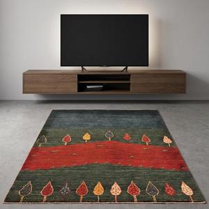 Alfombra Artesanal de Lana con Diseño Tribal, Tejida a Mano, Escena Tradicional de Pueblo, Decorativa para Sala de Estar o Dormitorio - Product Image 5
