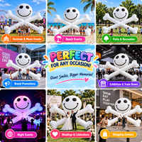 Grande Décoration Gonflable Géante Personnalisée en Forme de Crâne Souriant, Idéale pour Festivals, Événements et Expositions en Extérieur
