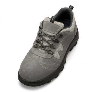 <b>Men's</b> Steel Toe Safety <b>Shoes</b> Suede Breathable Work Footwear Anti Slip <b>Water</b> Resistant Puncture <b>Proof</b> Low Cut for Construction - Product Image 2