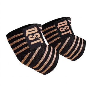 Bandage de compression long pour le coude, protection élastique robuste en coton pour la musculation et l'haltérophilie - Product Image 6