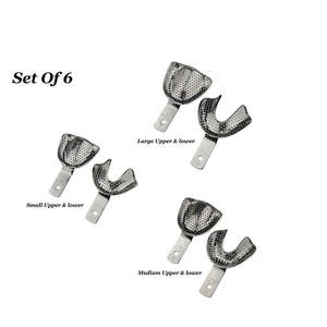 Ensemble de 10 porte-empreintes dentaires de haute qualité pour implants dentaires, tailles XS, S, M, XL, supérieures et inférieures, en acier inoxydable - Product Image 6
