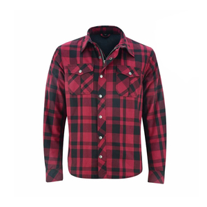 Custom Printed Logo 100% Cotton Eco-Friendly Breathable Over Size Motorcycle Kevlar <b>Flannel</b> <b>Shirt</b> for <b>Men</b> Pakistan Manufacture - Product Image 2