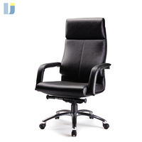 Chaise de bureau de direction ergonomique à dossier haut en similicuir, design moderne, pivotante, réglable en hauteur, inclinable aux genoux, fixe