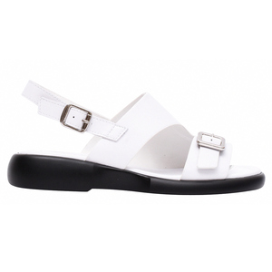 Ann'S <b>White</b> Genuine Leather Platform <b>Sandals</b> Cross Strap Buckle Slingback Comfortable Casual <b>Summer</b> Shoes - Product Image 2