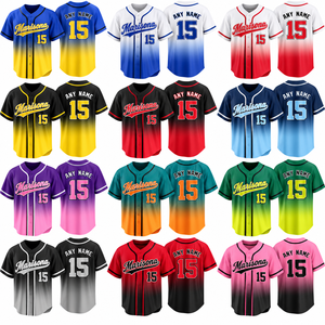 Camiseta de Béisbol Retro Juvenil Personalizada, Estilo Vintage, Sublimada, con Botones Completos, Ligera y Transpirable, para Equipos de Béisbol Infantiles - Product Image 2