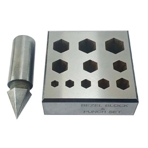 Bezel Block & <b>Punch</b> <b>Set</b> Hexagon Cut Stainless Steel For Ring Making Jewelry Setting Tools - Product Image 4