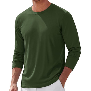 T-shirts décontractés pour hommes, coupe classique, 100% coton, manches longues, poids lourd - Product Image 3