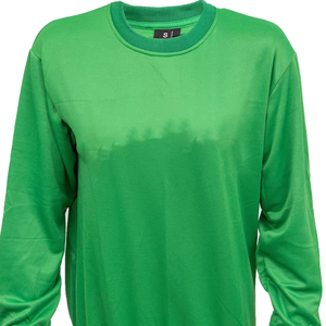Sweat-shirt à col côtelé surdimensionné vert pour femme, style streetwear, respirant, durable, manches longues - Product Image 3