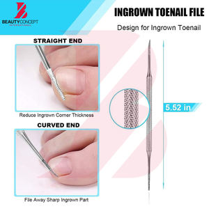 Kit personnalisé d'élimination des ongles incarnés, outils de podologie, coupe-ongles, lime à ongles, ciseaux à cuticules, instruments de soin des pieds - Product Image 5