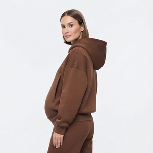 Conjunto de Sudadera Holgada y Pantalones de Maternidad para Mujer, Traje Deportivo de Lactancia, 100% Algodón Felpa - Product Image 3