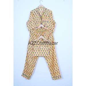 Elegante y Romántico Conjunto de Pijama de 2 Piezas para Mujer, 100% Algodón, Suave y Transpirable, con Estampado Floral, Mangas Largas y Cintura Elástica - Product Image 5