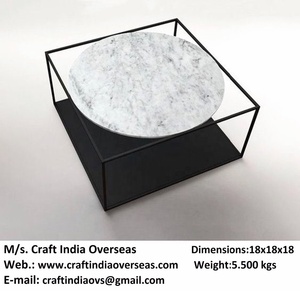 2022 Hot Sale High Quality Upmarket Metal Modern Furniture Material Iron <b>Side</b> <b>Table</b> Accent <b>Table</b> <b>Marble</b> <b>Top</b> - Product Image 5