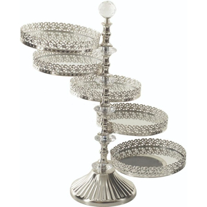 New Pattern Arrival High Grade Gold Plated Edges & <b>Stand</b> With White Color <b>3</b> <b>Tier</b> Luxury <b>Cake</b> <b>Stand</b> Wedding & Party <b>Cake</b> Display - Product Image 6