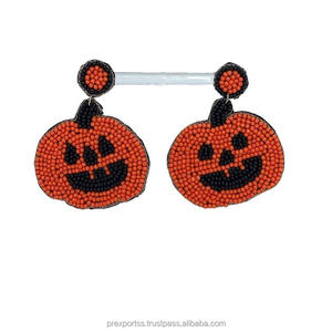 Pendientes de Aro Estilo Bohemio de Mardi Gras, Hechos a Mano con Cuentas de Semillas, Accesorio de Disfraz para Fiesta de Carnaval para Mujeres y Niñas - Product Image 6