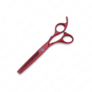Professional Red Powder Coated <b>Barber</b> Scissors <b>Set</b> Stainless Steel Hair Cutting Shears with Custom Logo - Product Image 3