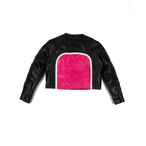 Custom Sorority Women's Leather Jacket Motorsport Motorcycle Riding <b>Coat</b> Front Zip Up Racing Biker Jacket Outerwear Label - Product Image 3