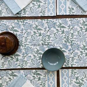 Set de table et serviettes imprimés à la main - Achetez des sets de table personnalisés, des nappes peintes à la main, des sets de table et serviettes imprimés à la main en stock - Product Image 2