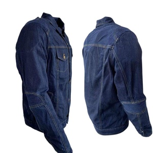 Veste en jean pour homme, style workwear, col rabattu, simple boutonnage, coupe droite, coton délavé, bleu, pour l'automne - Product Image 6