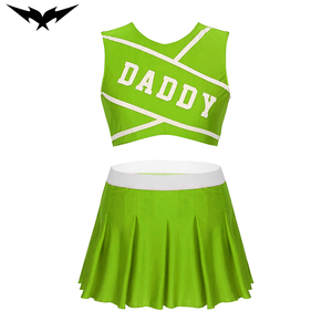 Costume de pom-pom girl personnalisé Bigetron Sports, confortable, en polyester et élasthanne, imprimé par transfert thermique, tissu 380g, uniformes de cheerleading - Product Image 1