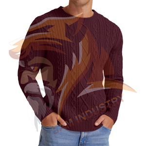 Suéter de Hombre de Manga Larga de Alto Rendimiento y la Mejor Calidad, Hecho a Medida, Tejido, 100% Algodón, Talla para Adultos - Product Image 3