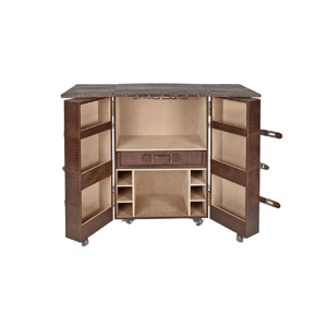 Armoire de rangement en cuir, design classique, accessoires de bar, porte-bouteilles de vin, personnalisé, fait main, pour la maison et le café - Product Image 4