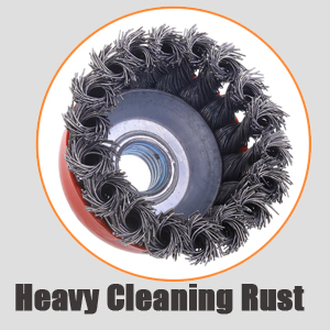 Vente chaude 3 pouces jeu de roues nouées 6 pièces industriel/bricolage Grade fil d'acier tasse brosse fonction de polissage OEM personnalisable - Product Image 3