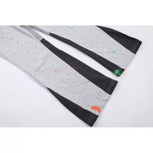 2023 Trending Men's Flared <b>Trousers</b> Fashionable Casual High Waist with <b>Drawstring</b> 100% Pakistan Made Cotton Fleece - Product Image 2