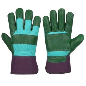 ถุงมือหนัง STALWART IMPEX สีฟ้าอ่อน-น้ำตาล  แบบเต็มผิวสัมผัส กันลื่น ทนต่อการเสียดสี  ข้อมือตรง  ถุงมือเพื่อความปลอดภัย - Product Image 4
