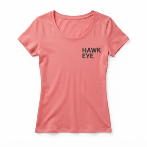 T-shirt rose à col rond pour femme, manches courtes, couleur unie, décontracté, respirant, 100% coton jersey, coupe classique, pour le printemps et l'été - Product Image 5
